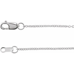 14K Yellow Gold 1 mm Adjustable Cable Chain Necklace 16-18