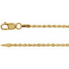 14K Yellow Gold 1.6 mm Diamond-Cut Rope Chain - 16