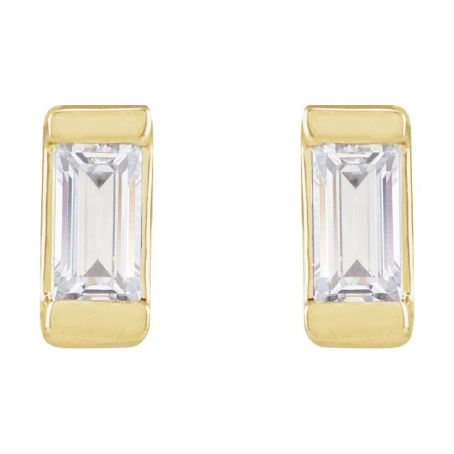 14K Yellow Gold 3/8 CTW Elegant Lab-Grown Diamond Earrings