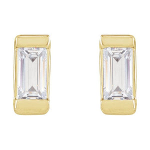 14K Yellow Gold 3/8 CTW Elegant Lab-Grown Diamond Earrings