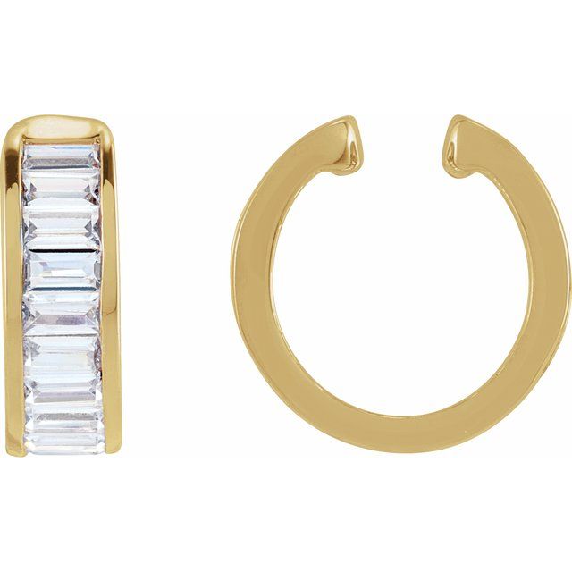 14K Gold Lab-Grown Diamond Ear Cuff