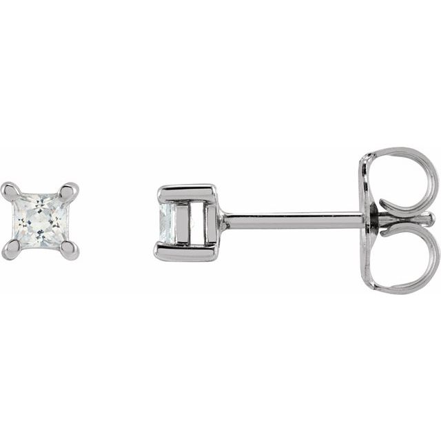 14K Gold Lab-Grown Diamond 4-Prong Earrings