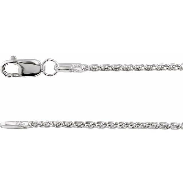 925 Sterling Silver, 1.25 mm Wheat 7" Chain – Elegant Design