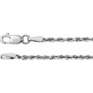 14K Yellow Gold 1.8 mm Diamond-Cut Rope Chain - Elegant Design