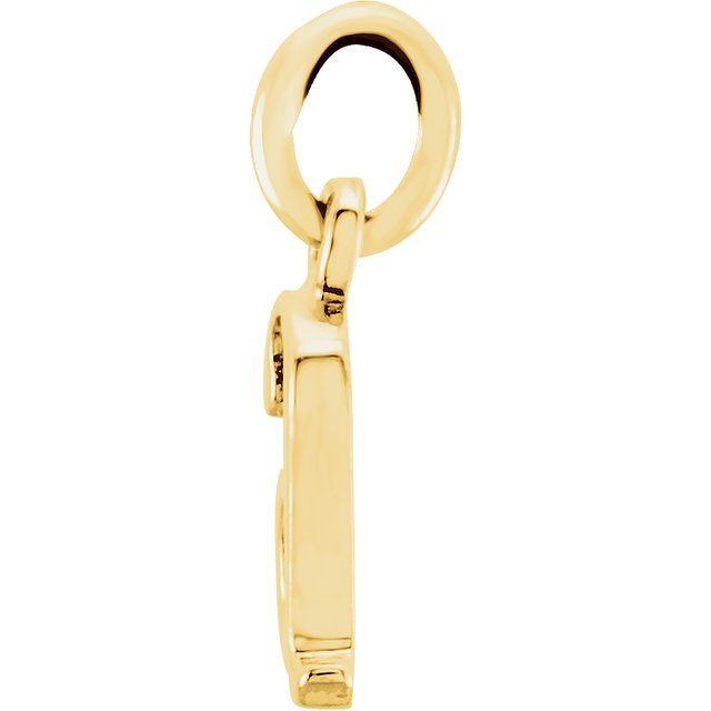 14K Gold Lowercase Initial Pendant