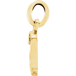 14K Gold Lowercase Initial Pendant