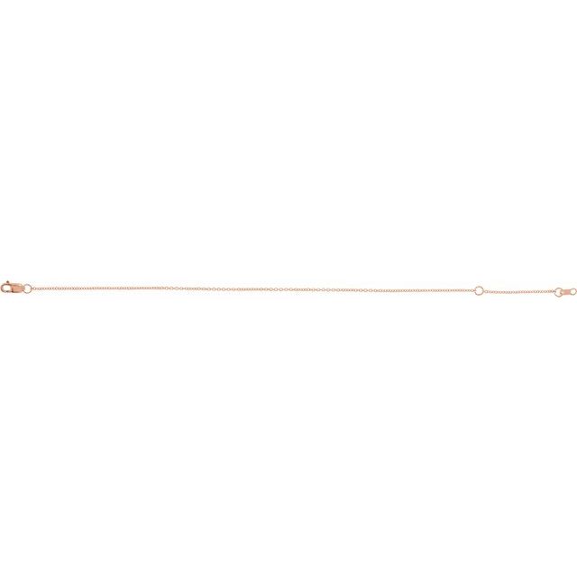 14K Yellow Gold 1 mm Adjustable Cable Chain Necklace – 16-18 Inches