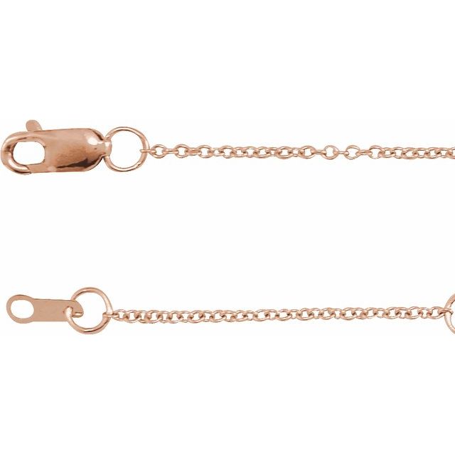 Adjustable Cable Chain Bracelet in 14K Gold