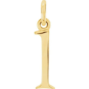14K Gold Lowercase Initial Pendant