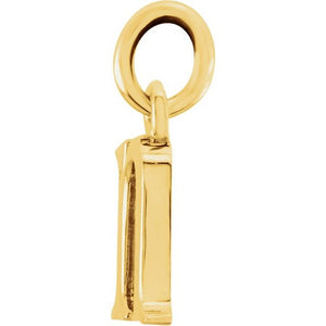 14K Gold Lowercase Initial Pendant