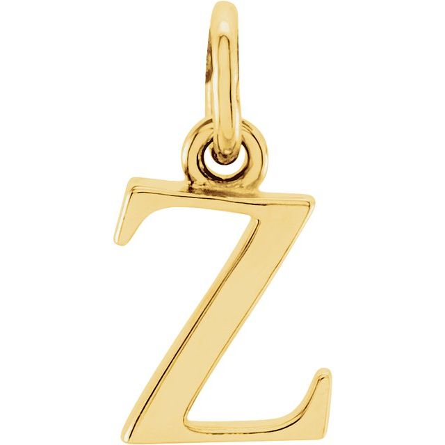 14K Gold Lowercase Initial Pendant