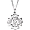 Sterling Silver 25  mm St. Florian Medal 24