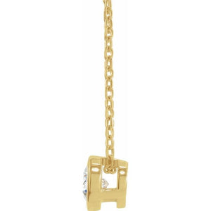Platinum 1/10 CT Natural Diamond Adjustable Necklace - Modern Elegance