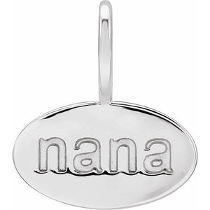 14K Gold Nana Charm Pendant