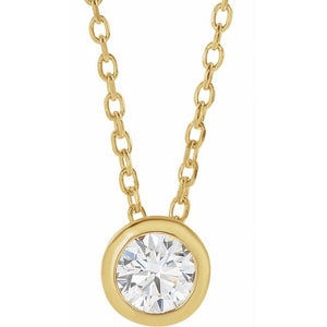 Platinum 1/10 CT Natural Diamond Adjustable Necklace - Modern Elegance