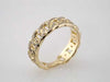 Stackable Chain Link Ring, 14K Yellow Gold, Round, 1/4 Ctw Natural Diamond Link Ring