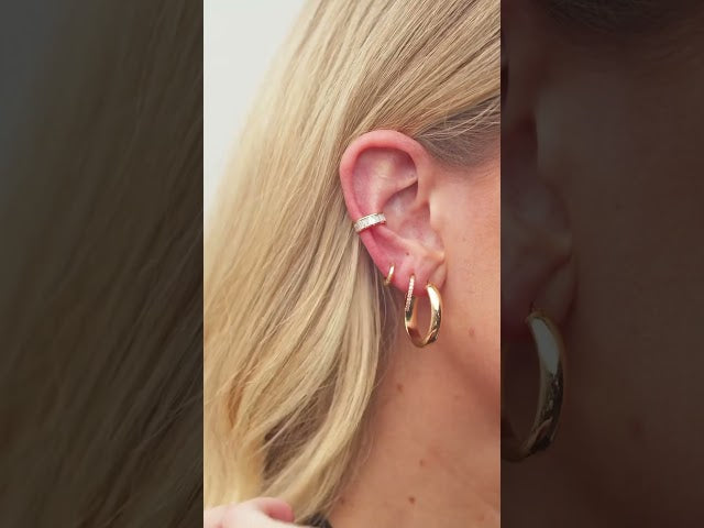 14K Gold Lab-Grown Diamond Ear Cuff