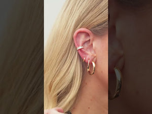 14K Gold Lab-Grown Diamond Ear Cuff