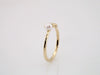 14K White Cultured White Freshwater Pearl Crescent Moon Ring