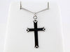 Sterling Silver 27x18 mm Polished Cross Pendant 18