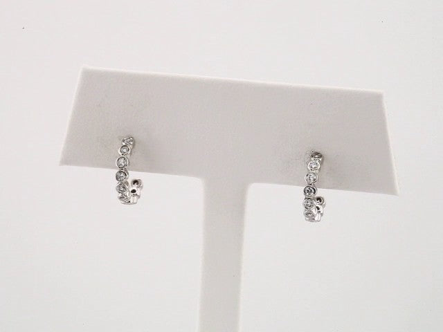 14K Gold Natural Diamond Hoop Earrings - Options Available