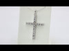 14K Yellow 1/4 CTW Natural Diamond Cross Pendant