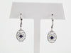 Sterling Silver Lever Back Earrings with Natural Blue Sapphires