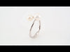 14K White Cultured White Freshwater Pearl Ring