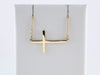 14K Yellow 28x16.2  mm Sideways Cross 16-18