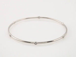 14K Gold Natural Diamond Bangle Bracelet - Options Available