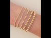 14K Gold, 2 mm Elastic Bead 16.5 cm Bracelet - Polished Design