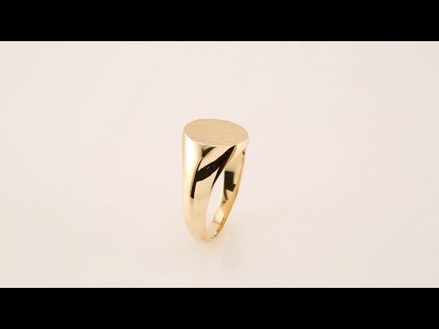 Signet Ring | 14K Gold, 18K Gold, Silver & Platinum | 10 X 8 Mm | Oval | Polished