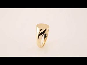 Signet Ring | 14K Gold, 18K Gold, Silver & Platinum | 10 X 8 Mm | Oval | Polished