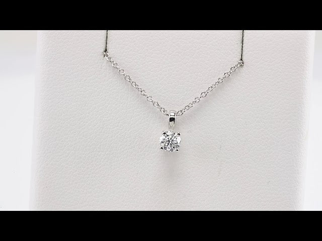 14K Gold & Platinum Natural Diamond Birthstone Necklace - Options Available