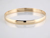 14K Yellow 2  mm Half Round Bangle 7 1/2