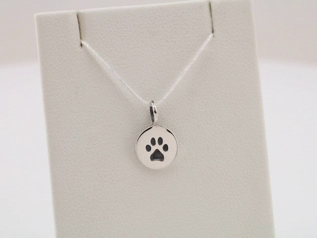 Paw Print Charm/Pendant | Sterling Silver | Polished
