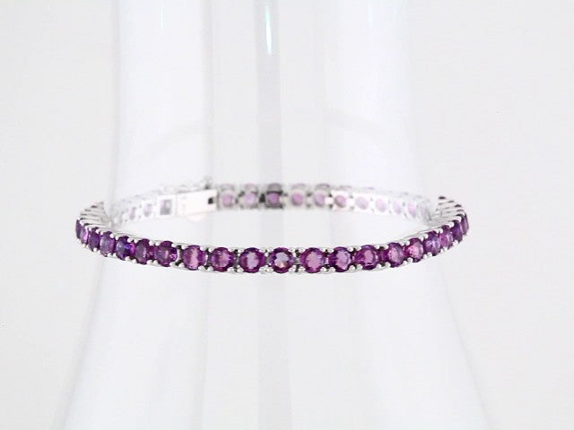 14K Gold Natural Amethyst Bracelet
