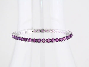 14K Gold Natural Amethyst Bracelet