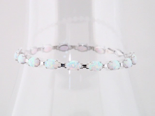 14K Gold Lab-Grown Opal Bracelet